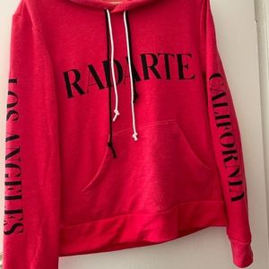 Rodarte Radarte Large Red Logo Hoodie Sweatshirt